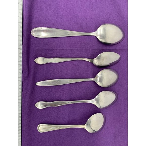 Random Lot of 5 Tablespoons Flatware Stainless - Picture 2 of 4